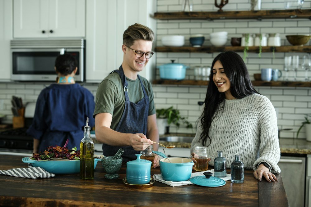 In the kitchen